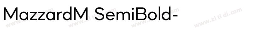 MazzardM SemiBold字体转换